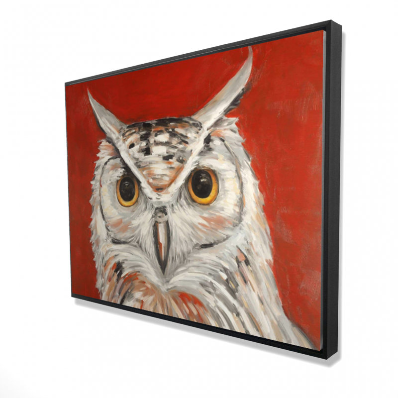 Colorful Eagle Owl Print On Canvas