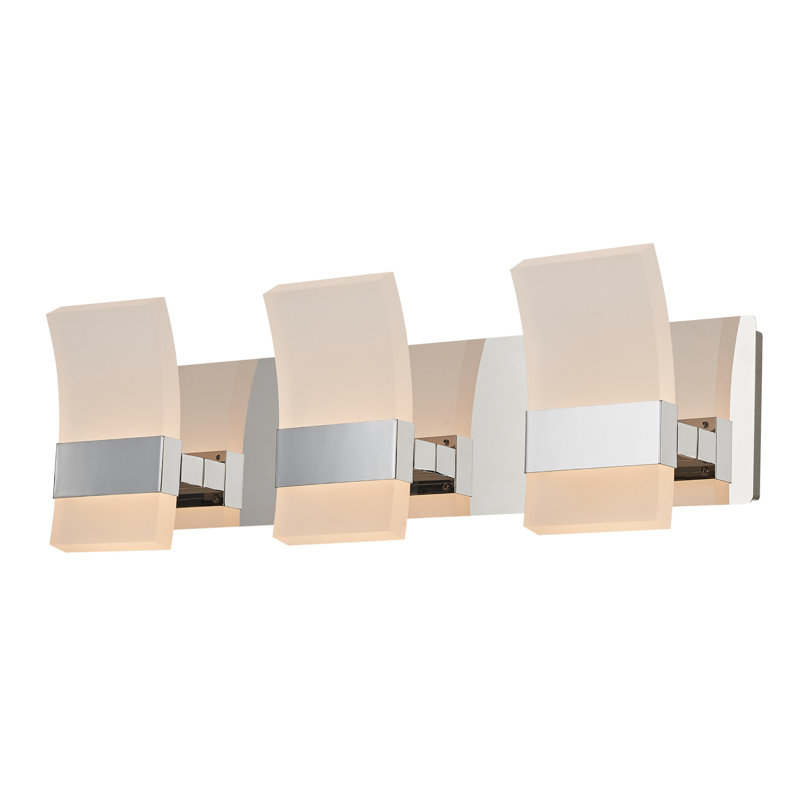 Éclairage pour salle de bain 3 lumières à DEL à intensité variable en chrome Riverdale