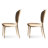 Beige Solid Back Side Chair(Set of 2)