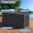 60 Gallon Rattan-Style Lockable Deck Box, Water Resistant Resin-125048282