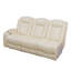 Ensemble de canapé de salon inclinable en cuir blanc cassé 3 pièces-1083423400