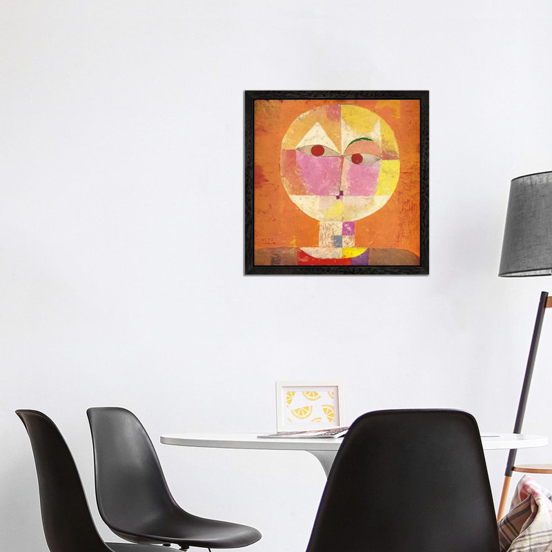 Senecio by Paul Klee - Floater Frame Painting on Canvas, 66.04 cm H x 66.04 cm W, Black Framed