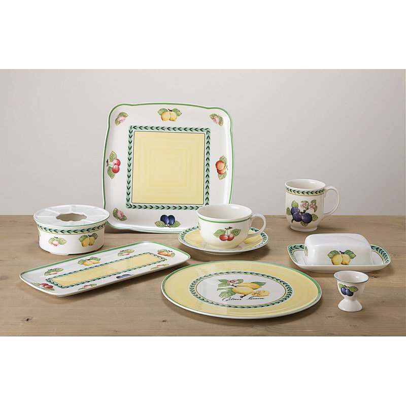 French Garden Charm and Breakfast Sandwich Serving Tray