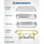 Chafing dishes pour buffet, ensemble de 6, chauffe-plats en acier inoxydable de 8 pintes-909253894