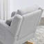 Fauteuil à bascule de 27,5 po de large gris avec un design élégant décontracté, offrant un confort supplémentaire