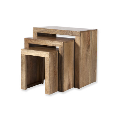 Beatrix Solid Wood Trestle Nesting Tables