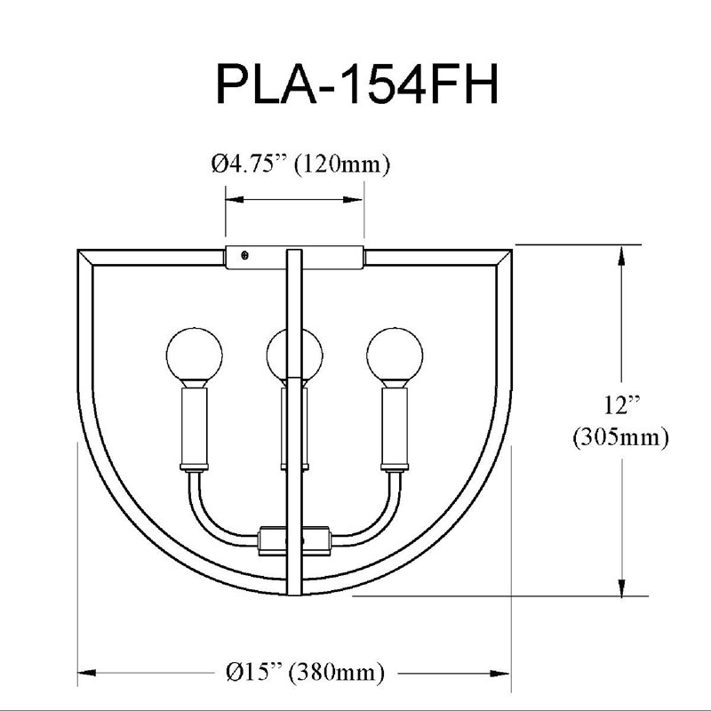 Plafonnier encastré 4 lumières Pamela - Noir mat