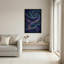 «Swirling Dark Storm Clouds» avec toile mauve électrique et or-133563075