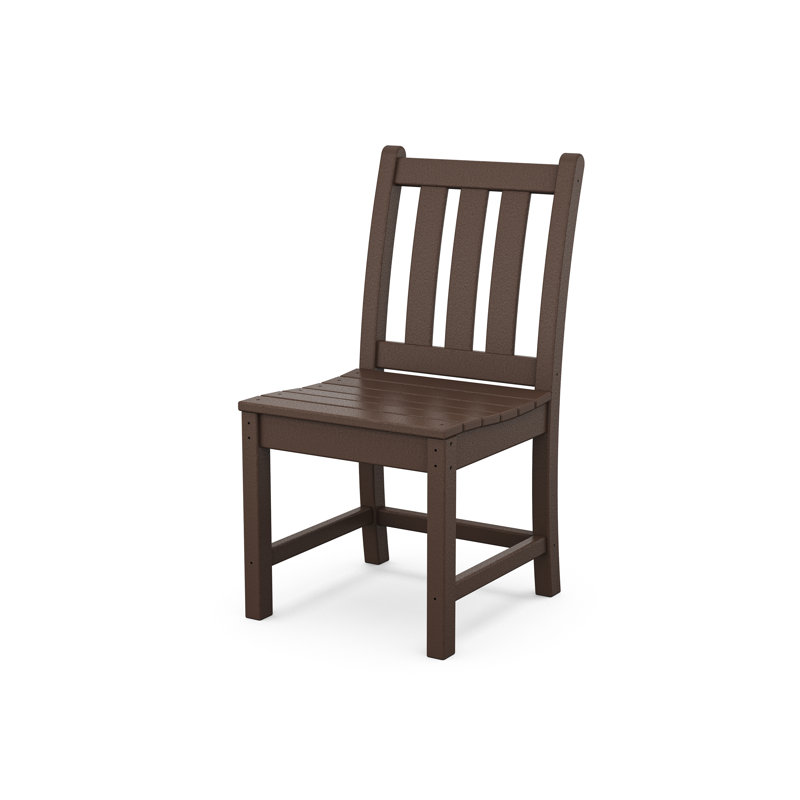 Lakeside POLYWOOD Traditional Garden Dining Side Chair, Mahogany