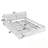 Queen Size Chenille Upholstered Bed Frame With Pleated Design-1955026919