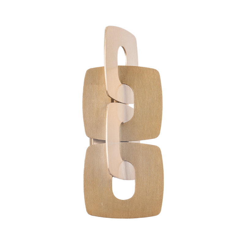Trentino Wall Sconce in Stria Leaf, Gold