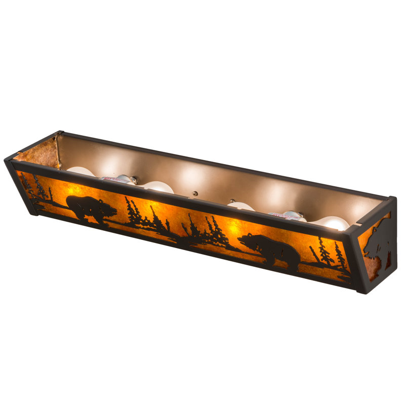 Rustic Lodge 4 - Light Bath Bar, Bronze