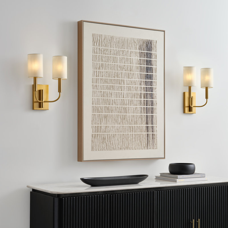 Brianna 2 - Light Candle Wall Light, Burnished Brass