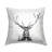 Stag Sketch in Grey Outdoor Printed Pillow by Katrina Craven