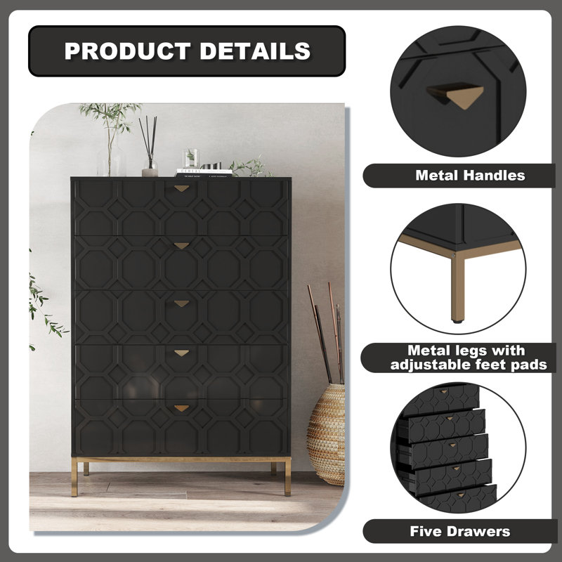 Bailes Accent Chest, Black