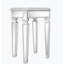 Modern Glass Mirrored End Table