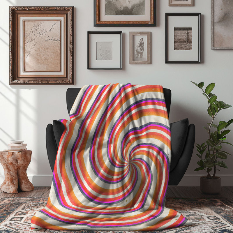 Retro Whirl - couverture 1 pièce, Lit simple