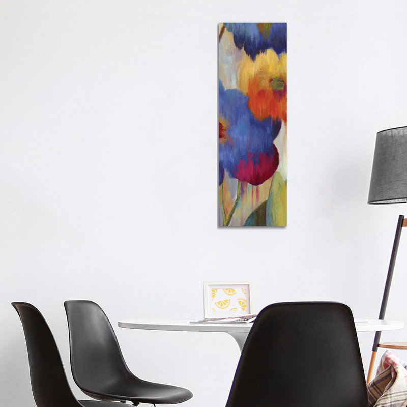 Jardin Ikat I 1 Piece Wrapped Canvas Panoramic Wall Art, 121.92 cm H x 40.64 cm W x 3.175 cm D