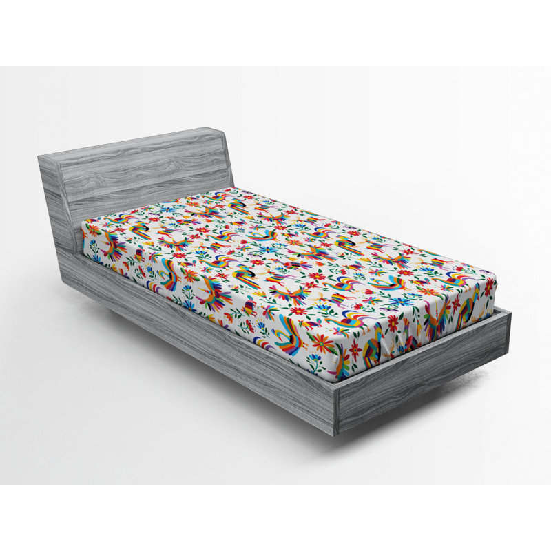 Microfiber Fitted Sheet, Twin Fitted Sheet, Floral
