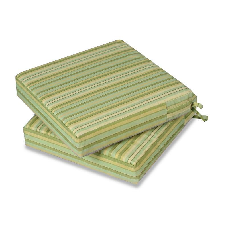 Coussin de siège d'extérieur imperméable pour mobilier de patio, 19 x 19, ensemble de 2, 3", L 19 po x P 19 po