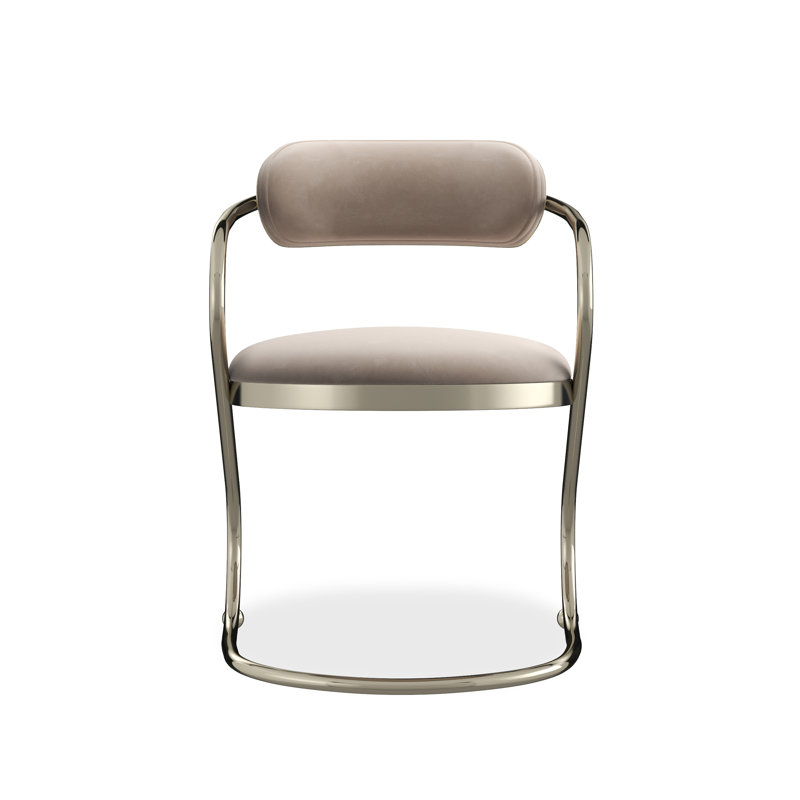 Retrospect Velvet Armchair, Brass