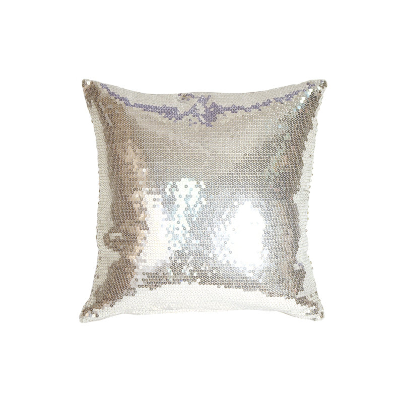 Coussin sequins Tarra, argent
