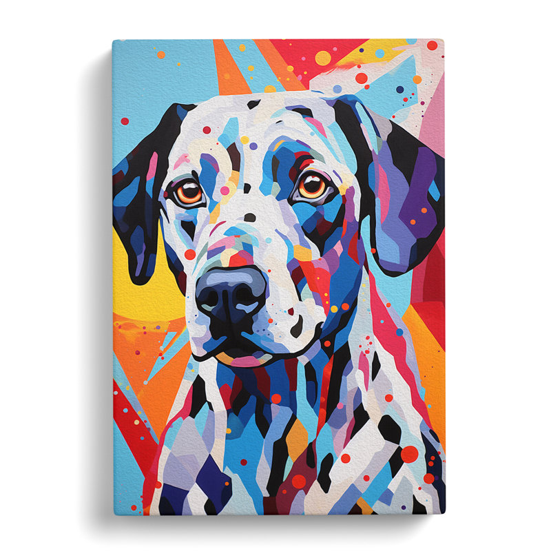 Dalmation Geometric No.2 - Wrapped Canvas, 60cm H x 40cm W x 3cm D