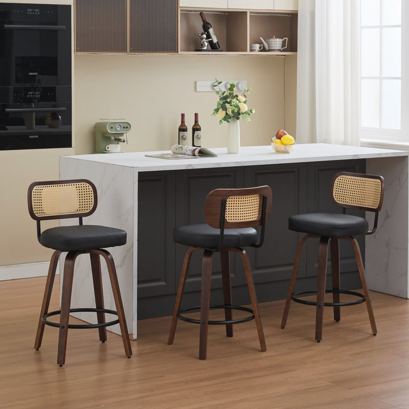 Tabourets pivotants pour îlot / cuisine / comptoir / bar, Noir