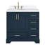 Ensemble de meuble-lavabo simple 36,25 po avec plateau en quartz Abshire-94668884