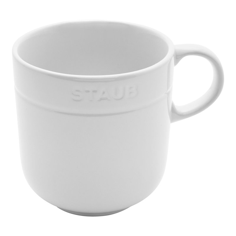 16 oz. White Ceramic Coffee Mug, Set of 4