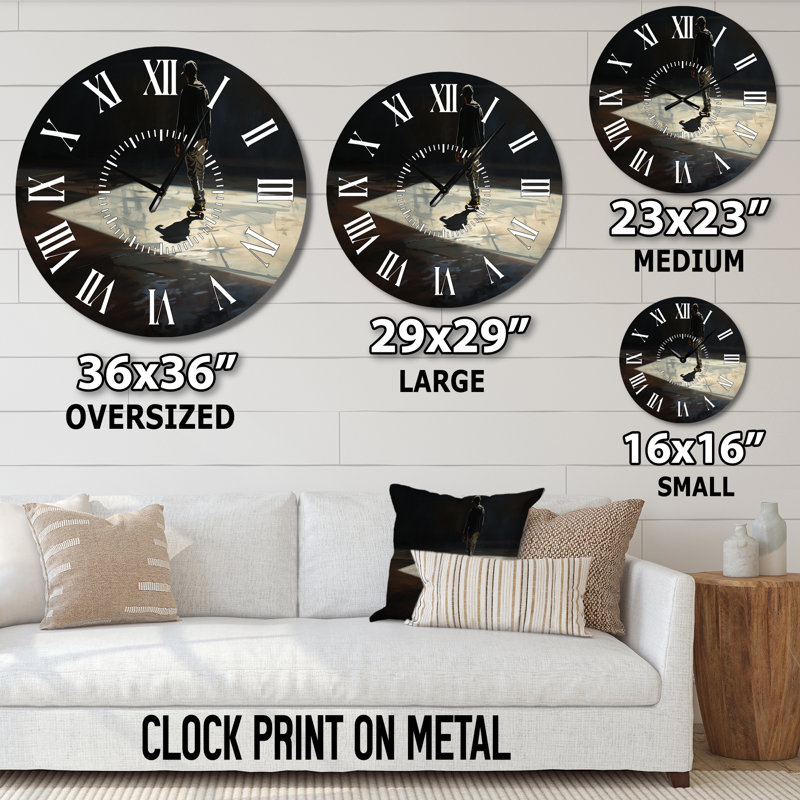 Horloge murale Skateboard Street Shadows - Sports, Médium