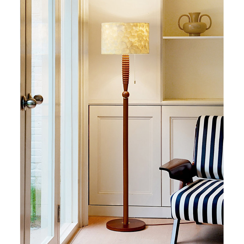 Lampe de salon en bois massif
