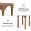Casa Solid Wood Veneer Square Top End Table