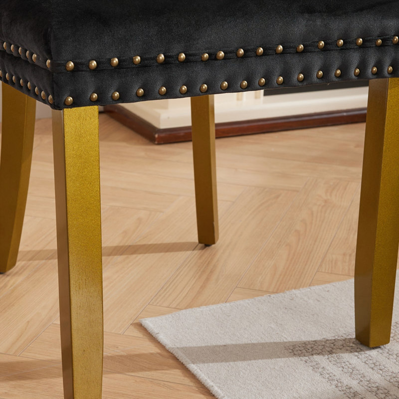 Ensemble de chaises modernes 2 pièces, Noir