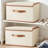 2-Pack Large Fabric Storage Bins with Lids Collapsible Foldable Storage Cubes, Closet Organizer Containers boxes with Handles for Home Office，Storage Baskets with Handle, for Books, Closet, Bedroom, Home-931877022