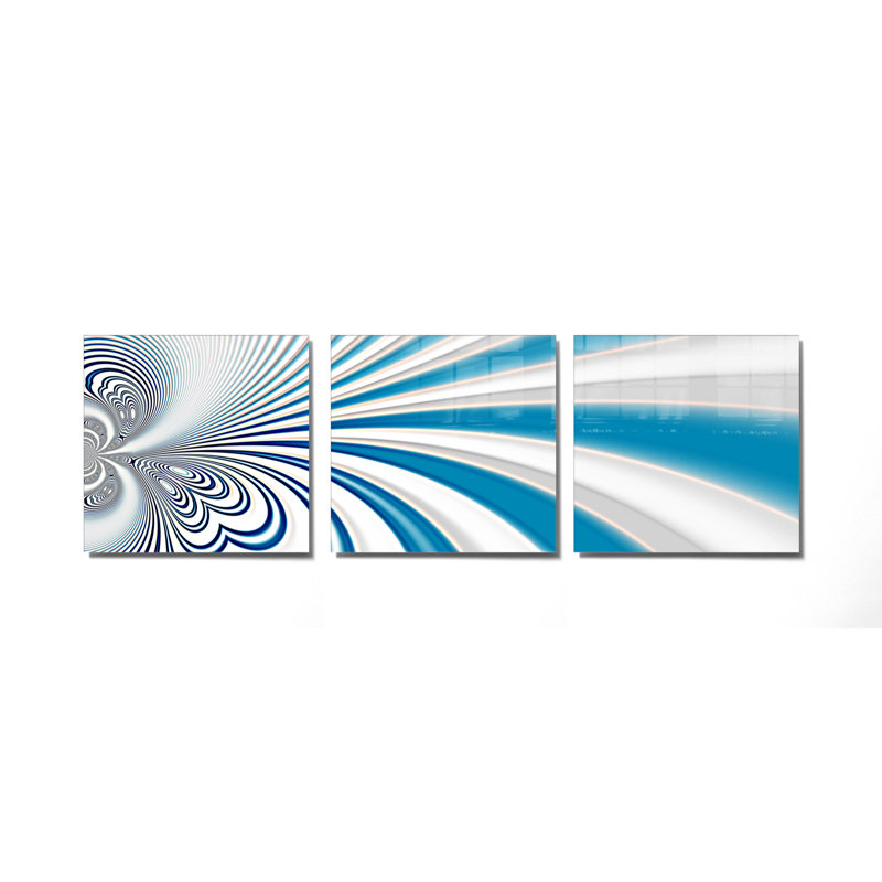 3 Piece No Frame Print on Glass, 40cm H x 40cm W x 0.4cm D