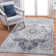 Naar Payas Area Rugs, Cream/Blue/Medallion Accent Power Loom Machine -Crafted Rug