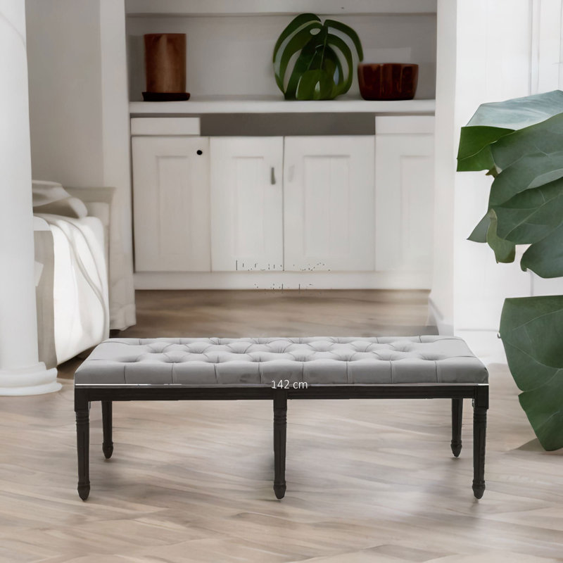 Velvet Upholstered Bench