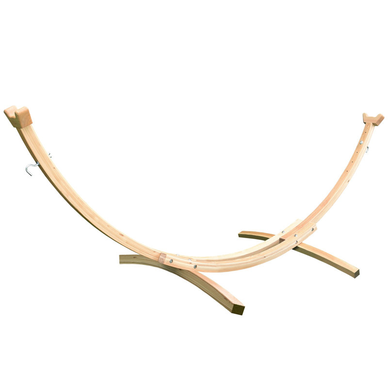 Derick Wood Standard Hammock Stand, 104cm H x 119cm W x 305cm D, Natural