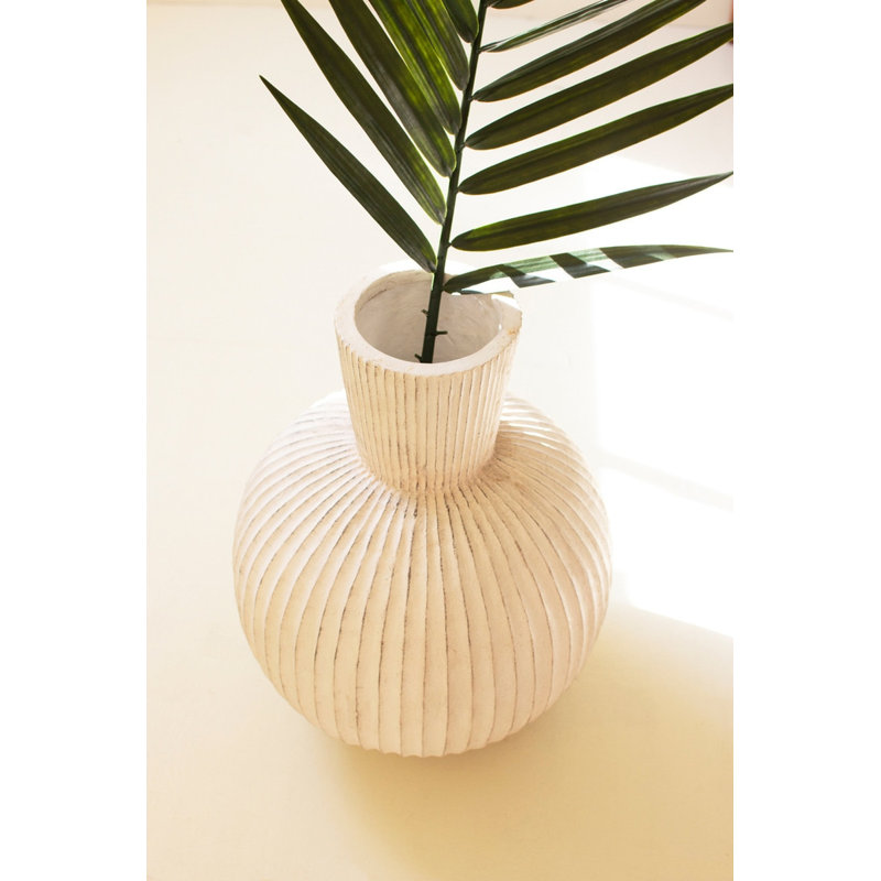  Grand vase en forme d'ampoule composite en pierre 22 po