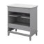 Ensemble de meuble-lavabo 30 po avec lavabo, armoire de salle de bain multifonctionnelle avec portes et tiroir, structure solide et panneau de fibres à densité moyenne-114222138