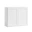 Meuble mural standard HOMEIBRO Cozy Design, 91,4 cm (L) x 30,5 cm (P) x 61 cm (H), en contreplaqué blanc Shaker, prêt à assembler-927042984-927361939