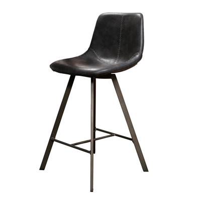 Elodie Upholstered Counter Stool with Metal Frame