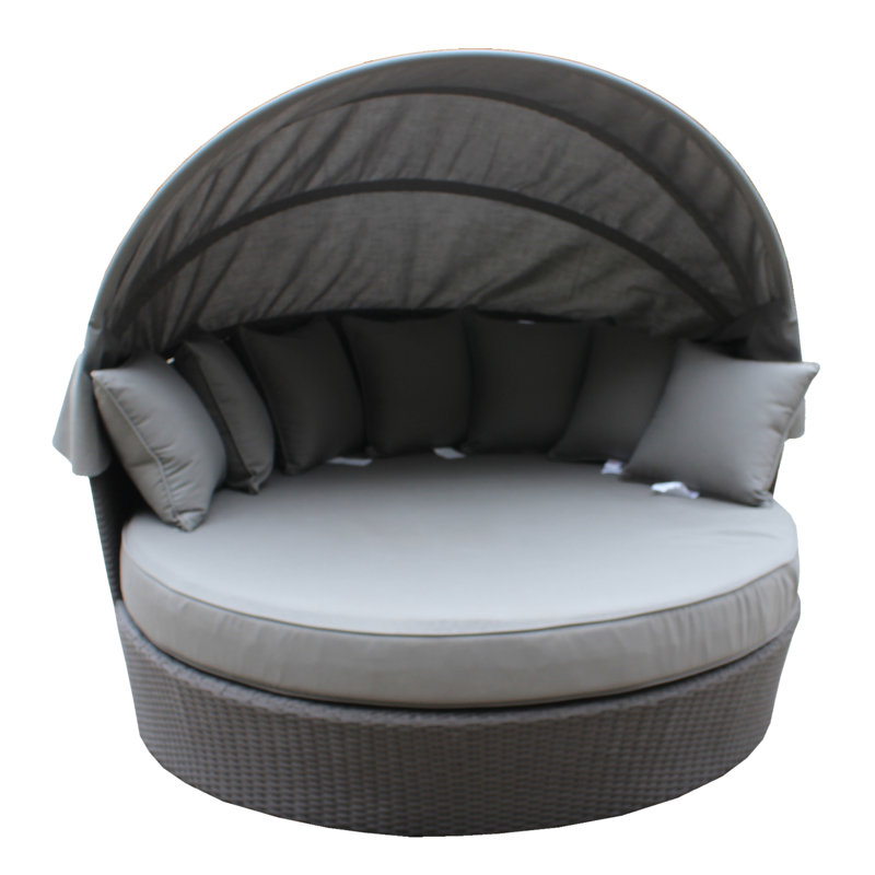Chaise de patio avec coussin Kappalayil, Gris graphite