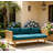 Acacia Wood  Patio Lounge Sofa-1276187728