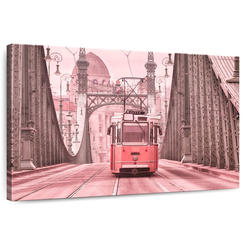 Mehar Pink Cable Car, 20" H x 30" W