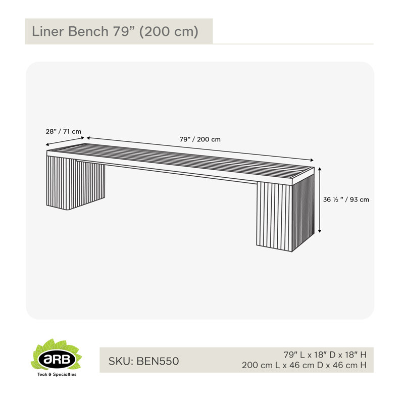 Banc de jardin en teck Ellie-Maye