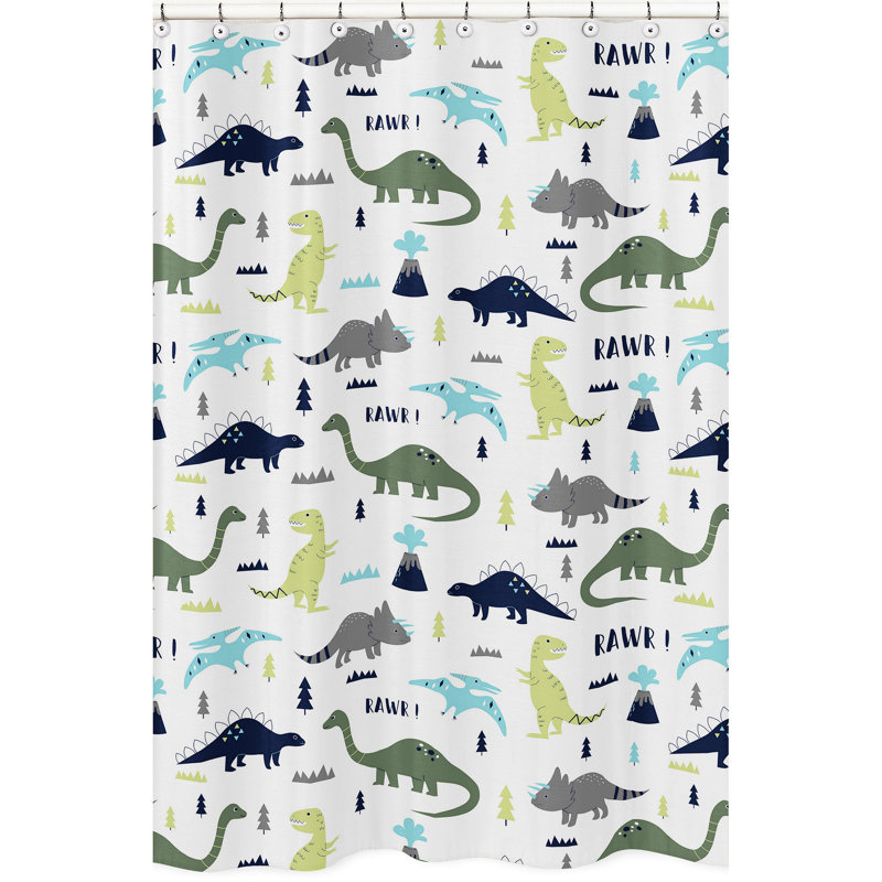 Rideau de douche simple Mod Dinosaur