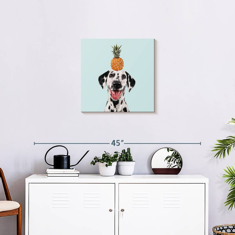 Brampt Pineapple On Dalmatian, 20" H x 20" W