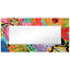 «Secret Garden Floral II» 72 po x 36 po, miroir rectangulaire coloré biseauté sur verre trempé inversé flottant
